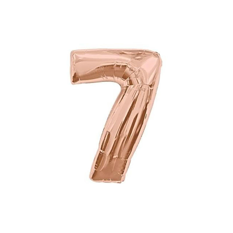 ballon alu géant chiffre rose gold rose cuivré anniversaire