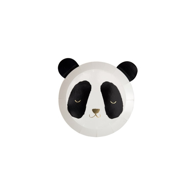 Assiettes En Forme De Panda Noir Et Blanc Animal Anniversaire Deco