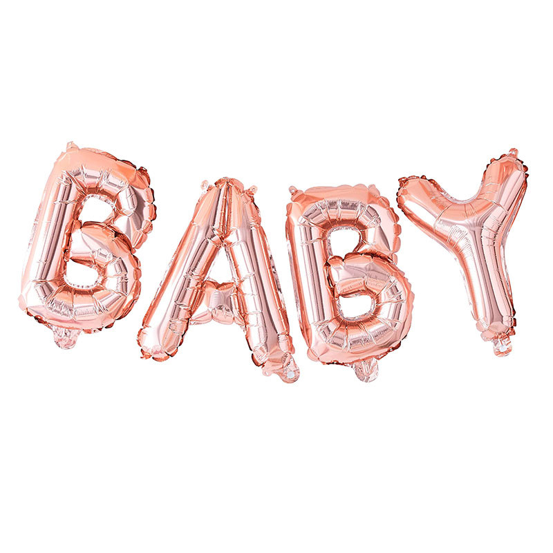 Ballon Lettres Baby Shower Rose Gold pour Décoration