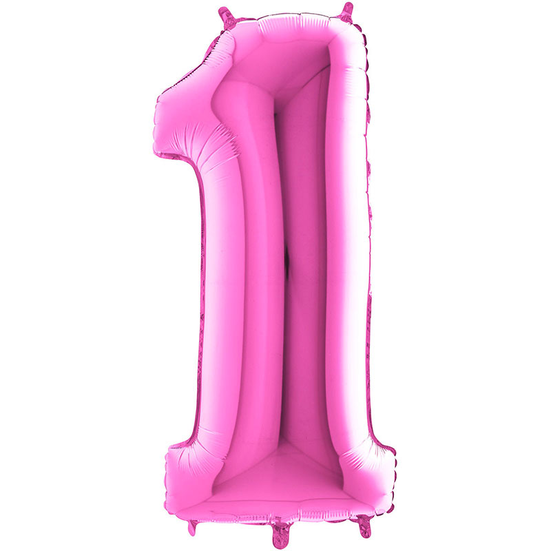 Ballon Geant Chiffre 1 Rose Pour Feter Un Anniversaire Fille