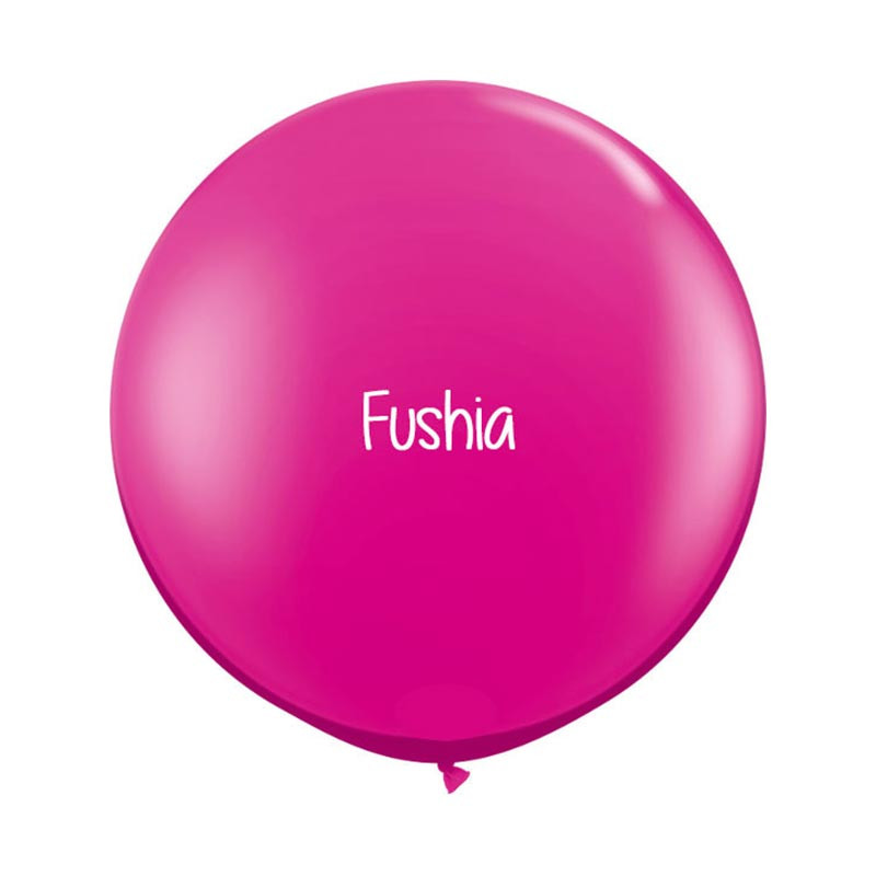 arche de ballons princesse doré chromé et rose framboise fushia