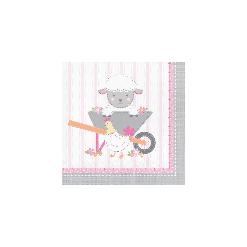 Grandes Serviettes Papier Premier Anniversaire Bebe Fille Liberty