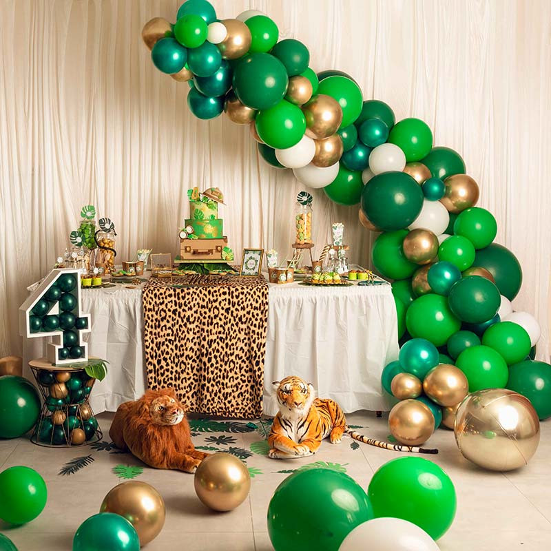 Thème Forêt Ballon Vert Guirlande Arche Kit Feuille Ballons en latex  Mariage Baby Shower Fête d'anniversaire Décor Ballons