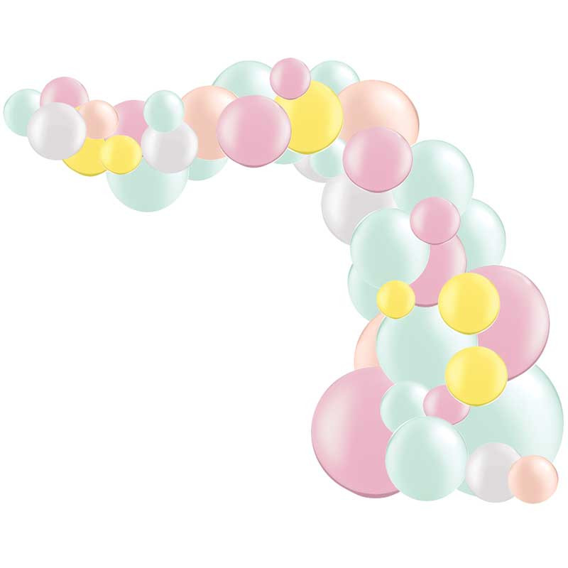kit arche de ballons organiques pastel thème neutre