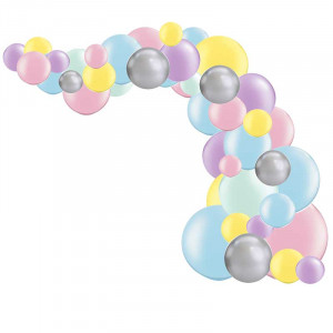 Ballons pastel avec ruban - 24 pièces - Décoration d'anniversaire -  Décoration