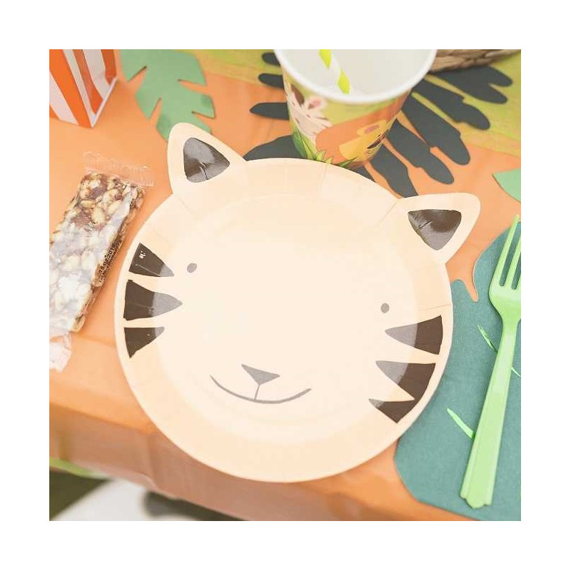 Petites Assiettes Tigre Fete D Anniversaire Theme Jungle Party Safari