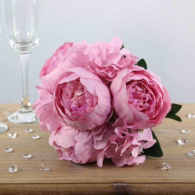 Bouquet De Fleurs Roses Fleur Artificielle Decoration De Fete