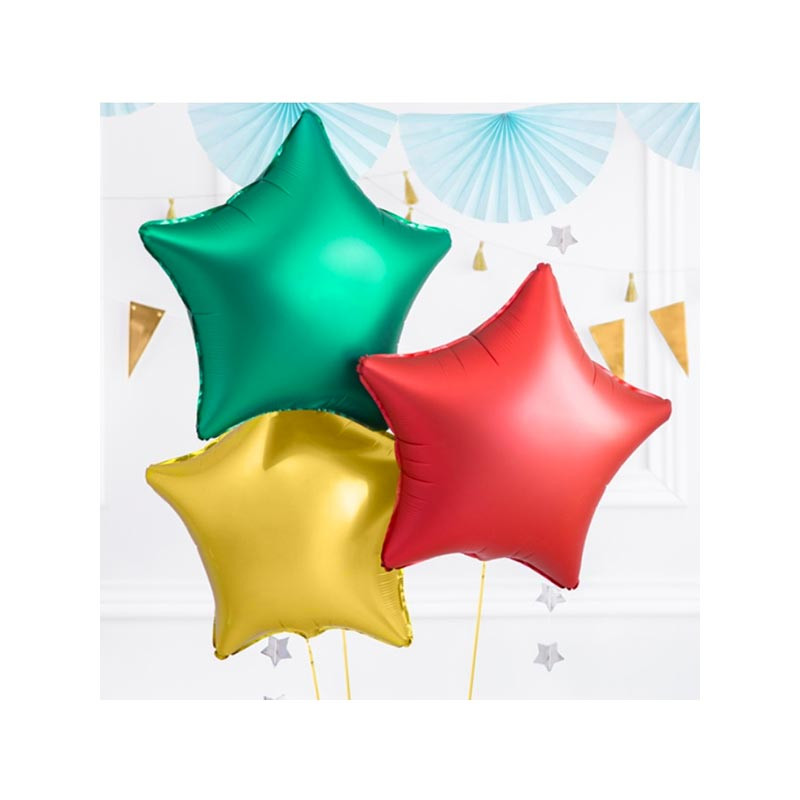 ballon alu mylar étoile rouge décoration anniversaire