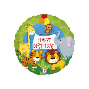 Ballon Petit Singe Marron 4D - Animaux De La Jungle 