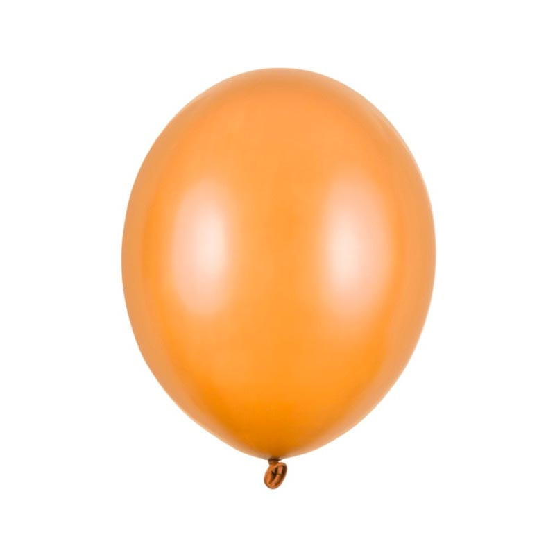 10 ballons gonflables latex premium orange nacré décoration fête