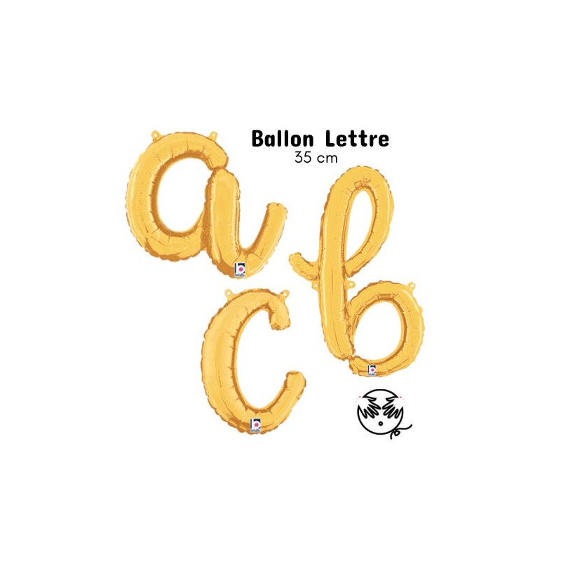 Ballon lettre dorée