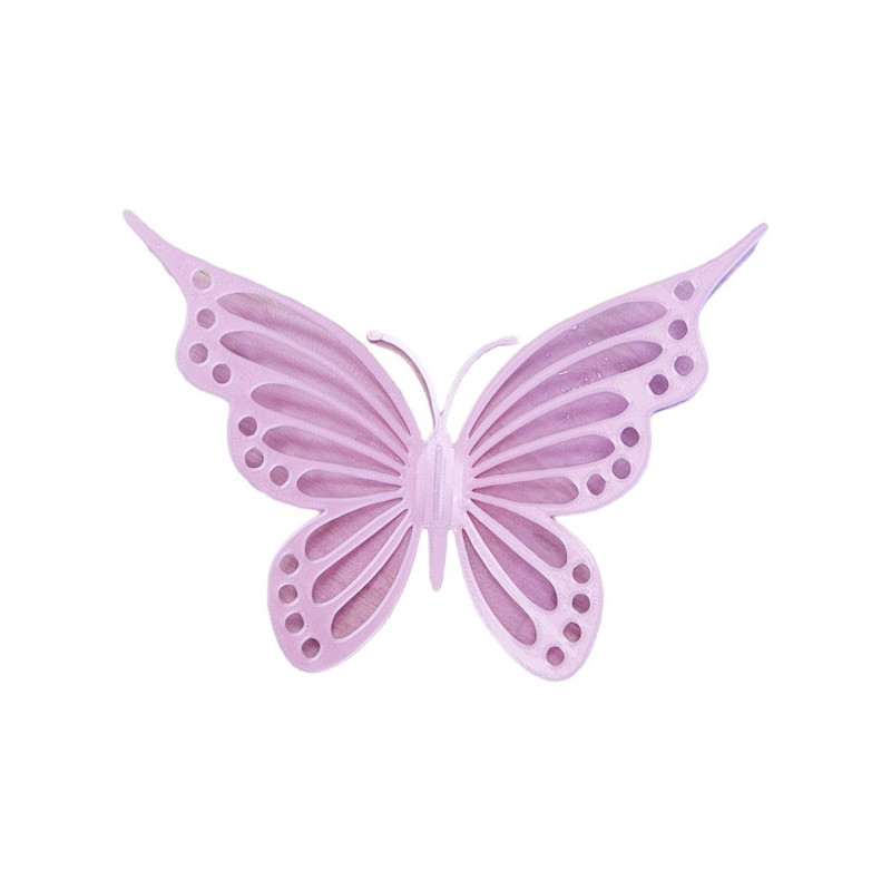 Petit papillon 3d en plastique 6.5*5.5 cm gris - Un grand marché
