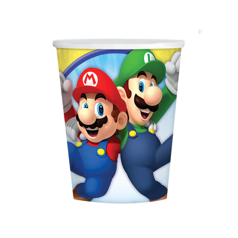 Gobelets Thème Super Mario table d'anniversaire décoration