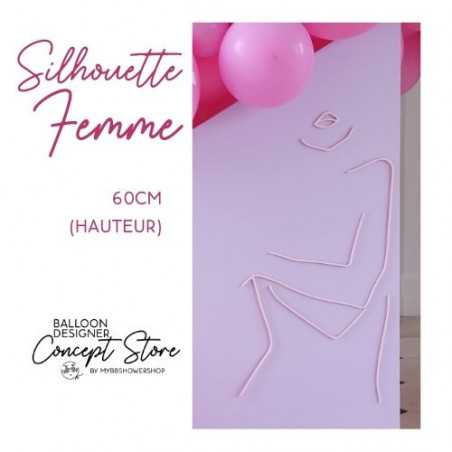 Silhouette Femme Impression 3D 60cm Décoration