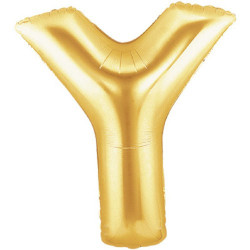 Ballon aluminium lettre doré 35 cm