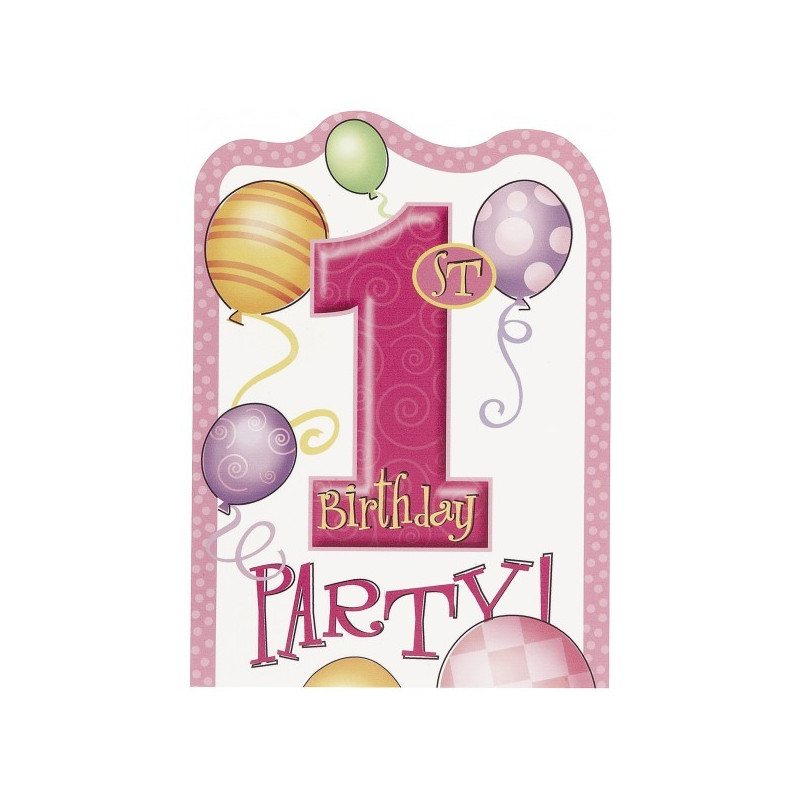 Carte D Invitation Pour Feter Le Premier Anniversaire De Bebe Fille