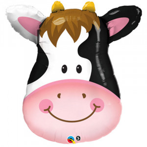 5 Pièces Ferme Animaux Aluminium Ballons Grande Vache Cochon