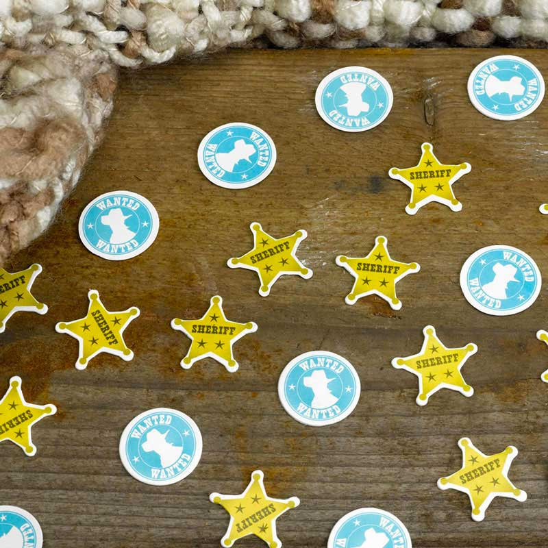 Decoration De Table Confettis En Papier Anniversaire Theme Cowboys De L Ouest