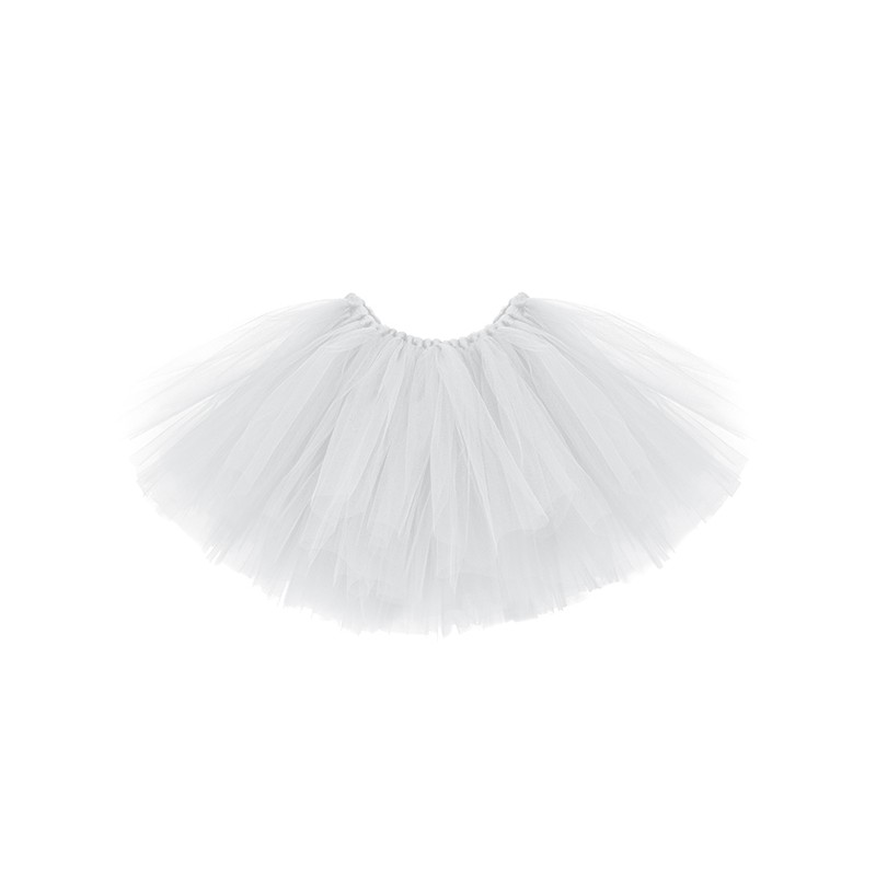 Tutu T1 Tulle Blanc En Jupe Bebe Fille Naissance Fait Main