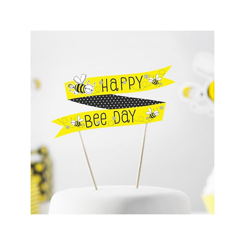 Banderole Pour Gateau Anniversaire Jaune Et Noir Sweet Table Theme Abeille