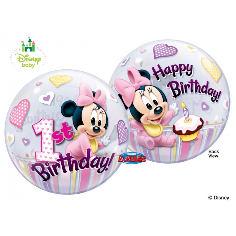 Ballon Bubble Minnie Disney Baby Shower Premier Anniversaire Fete