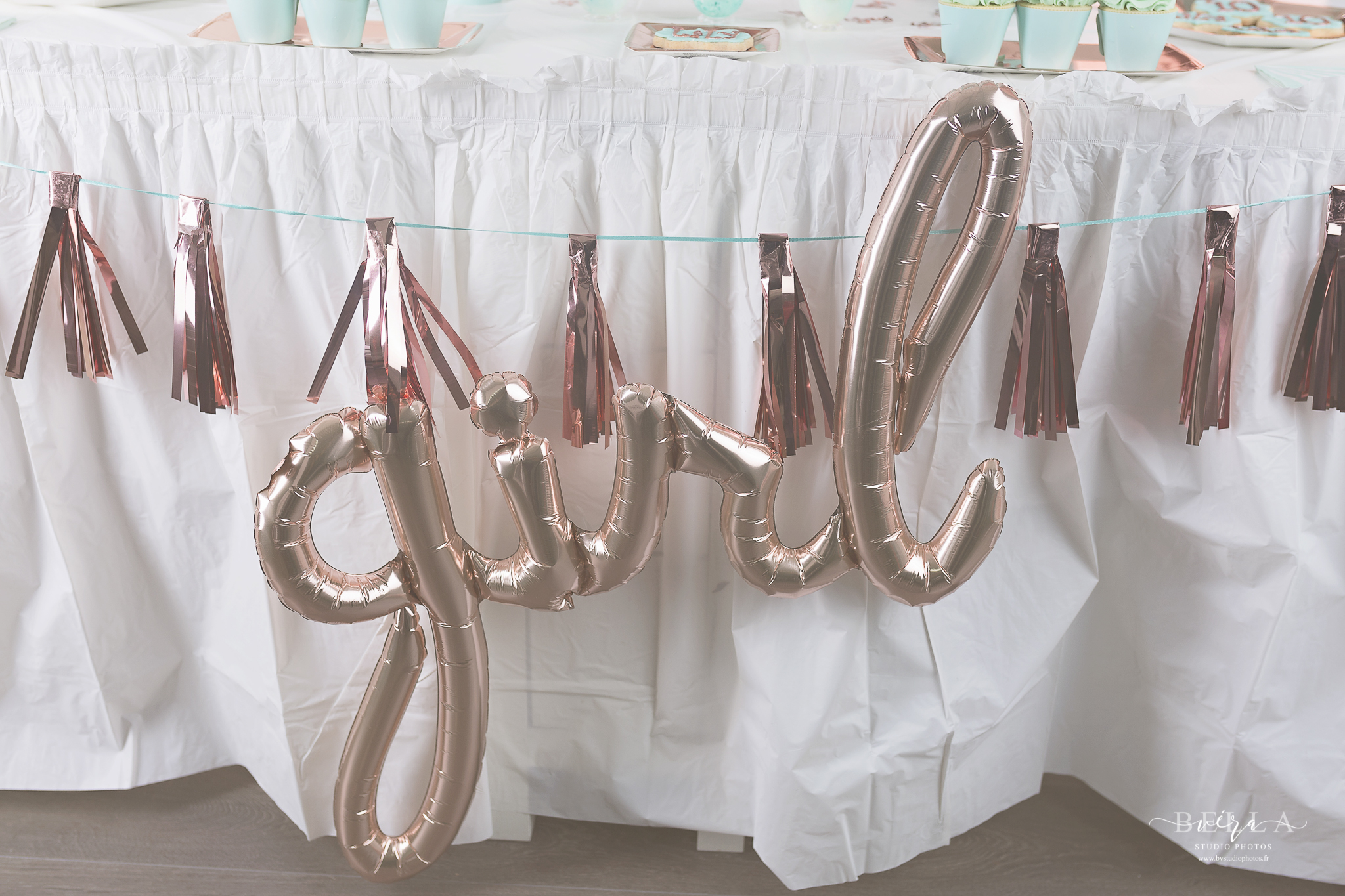 Déco anniversaire rose gold 