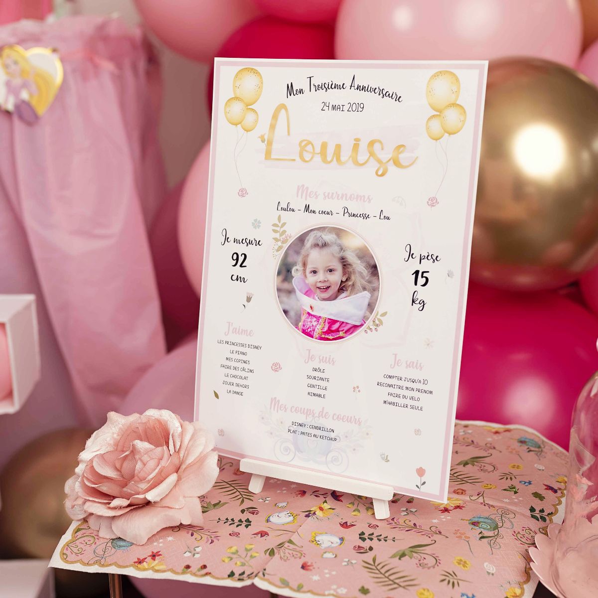 Anniversaire Pour Enfants Theme Princesses Disney Pour Louise