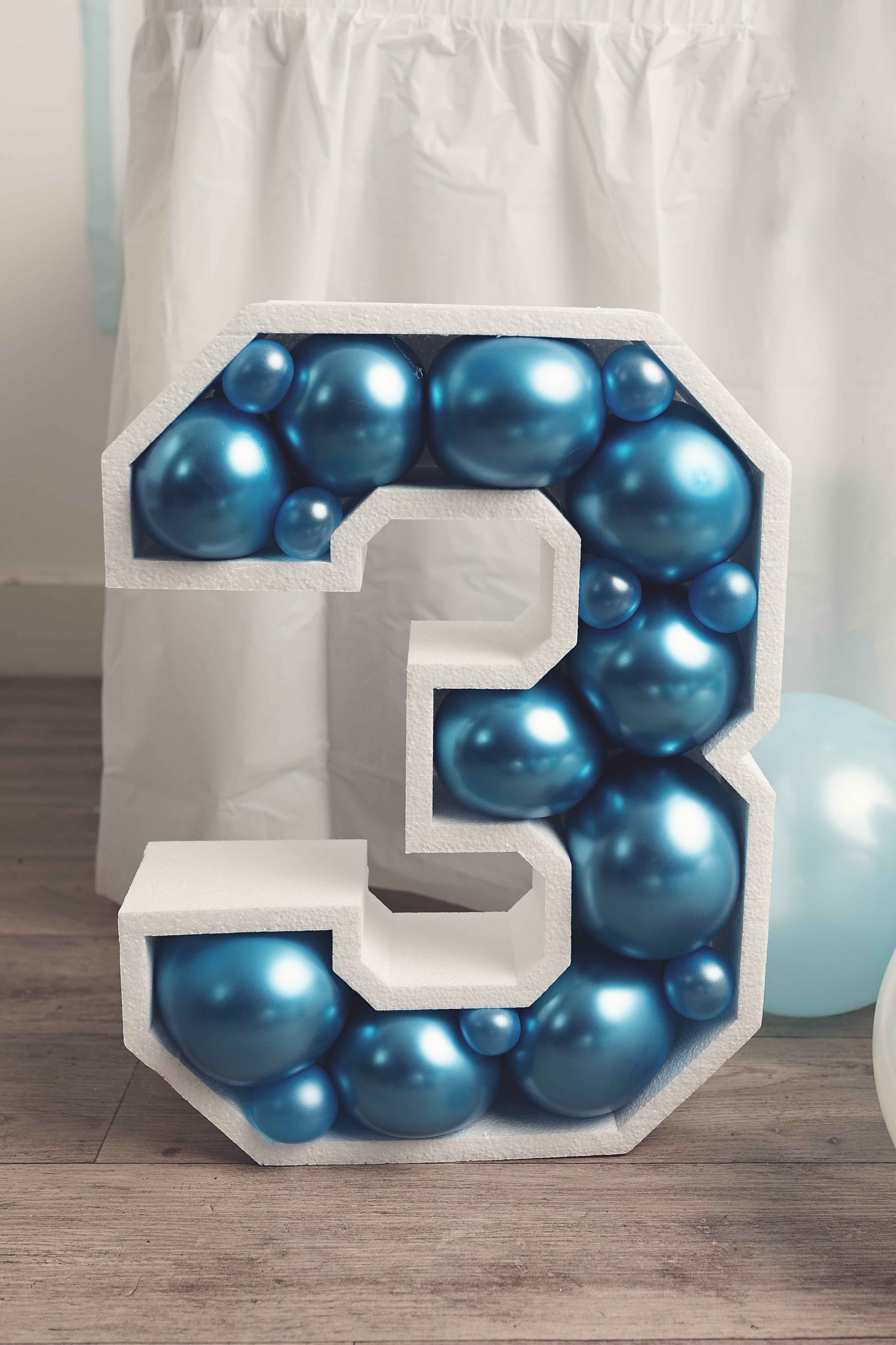 Decoration Anniversaire Licorne Bleu Argent Pour Eve