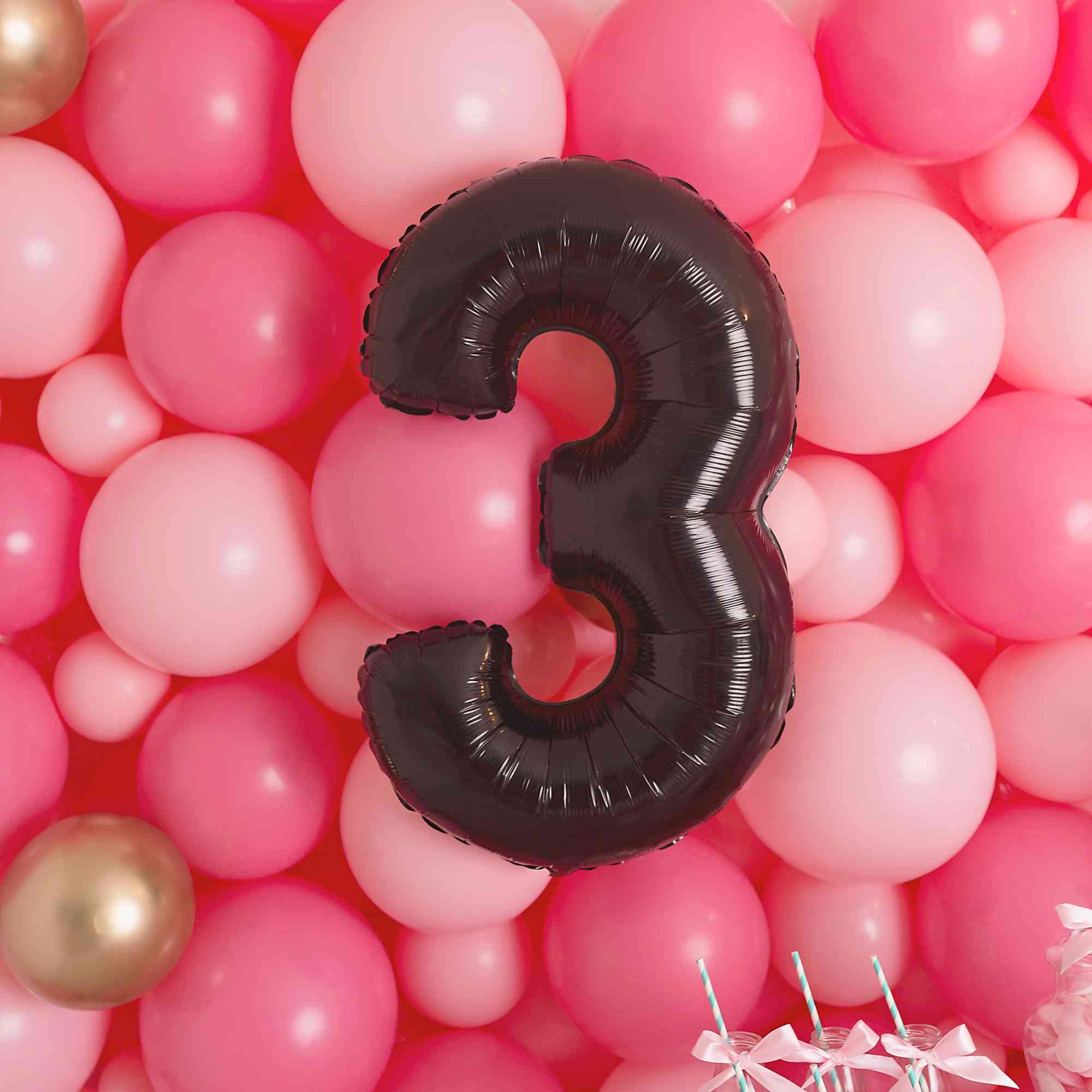 7 ballons thème Minnie Mouse - anniversaire - 2 ans
