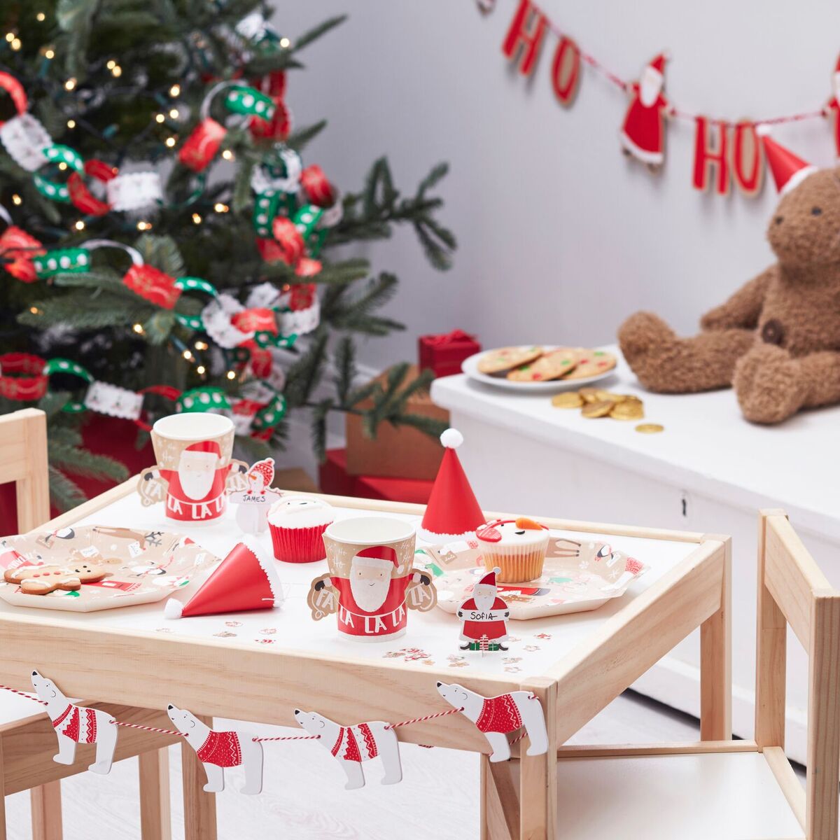 Une table de fêtes : Petit papa Noël !
