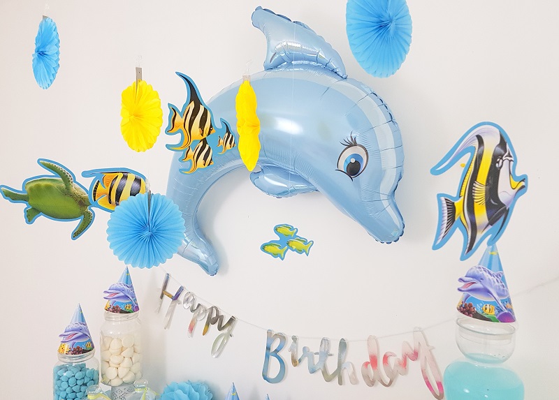 Carte d'anniversaire Sirène, mer et dauphin [Personnalisée avec photo]