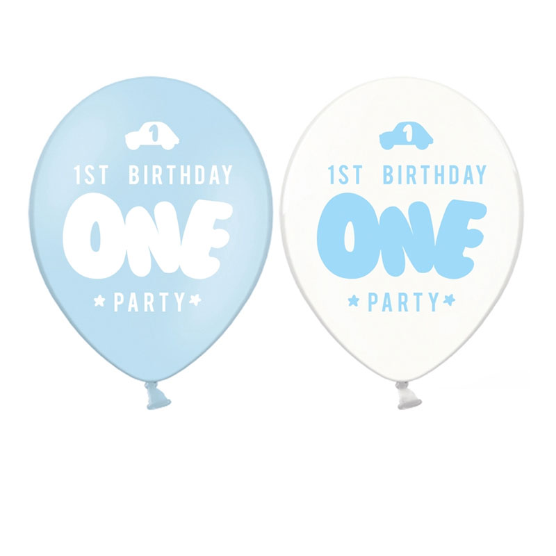 ballons latex bleu clair pastel Premier anniversaire bébé garçon