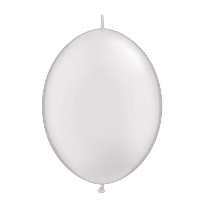 ballons latex blanc nacré à queue arche décoration arche ballons