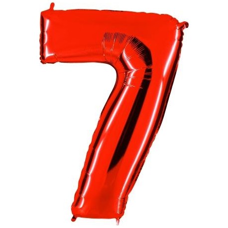 ballon alu géant chiffre numéro 8 rouge pour fêter anniversaire