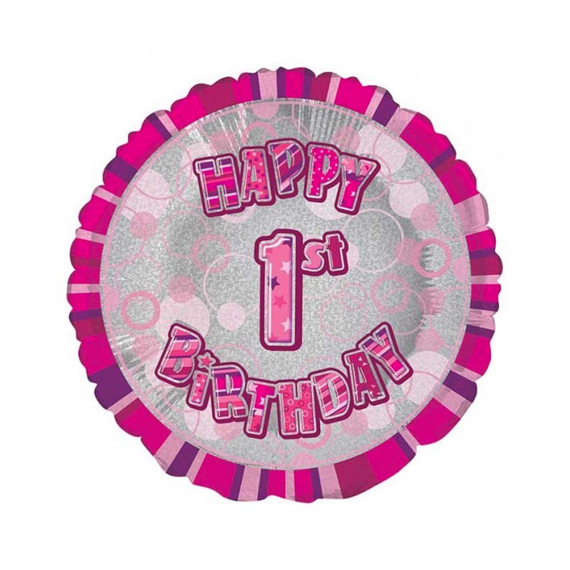 ballon chiffre un 1 an décoration rose gris anniversaire fille